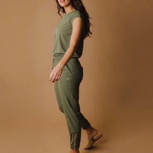 Albion Fit Signature Olive Jumpsuit